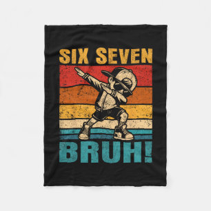 Six Seven Bruh Dabbing Junge Lustig 67 Meme Gen Al Fleecedecke