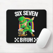 Six Seven Bruh Dabbing Leprechaun St Patricks Day Mousepad (Mit Mouse)