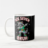 Six Seven Bruh Dabbing Raccoon Funny Christmas 6 7 Kaffeetasse (Links)