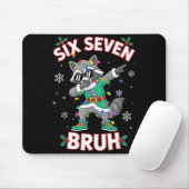 Six Seven Bruh Dabbing Raccoon Funny Christmas 6 7 Mousepad (Mit Mouse)