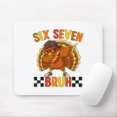Six Seven Bruh Erntedankfest 67 Meme Truthahn Dabb Mousepad (Mit Mouse)