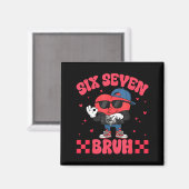 Six Seven Bruh Funny 67 Meme 6 7 Valentines Hearts Magnet (Vorderseite/Rückseite)