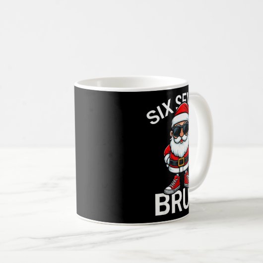 Six Seven Bruh Funny 67 Meme Christmas Santa  Kaffeetasse (VorderseiteRechts)
