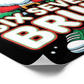 Six Seven Bruh Funny Santa Christmas 67 Gen Alpha  Poster (Ecke)