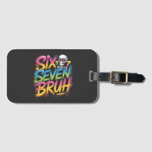 six seven bruh gepäckanhänger (Vorderseite (Horizontal))