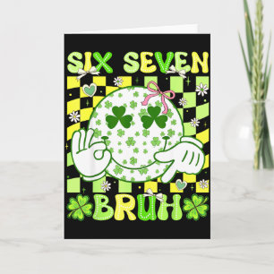 Six Seven Bruh Lustig 67 Meme St Patricks Day Mädc Karte