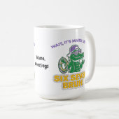 Six Seven Bruh Mardi Gras Cool Gator Festival Kaffeetasse (VorderseiteRechts)