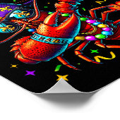 Six Seven Bruh Mardi Gras Dabbing Crawfish Men Wom Poster (Ecke)