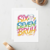 six seven bruh mitteilungskarte (Vorderseite/Rückseite Beispiel)