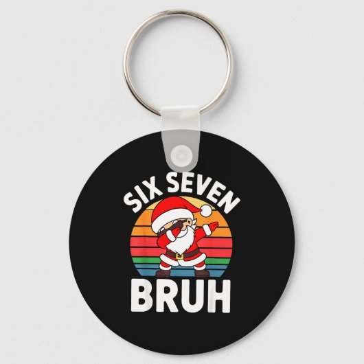 Six Seven Bruh Santa Dabbing Christmas  Schlüsselanhänger (Vorderseite)