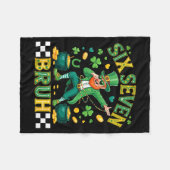 Six seven bruh st patricks day 6 7 funny meme 67 fleecedecke (Vorderseite (Horizontal))