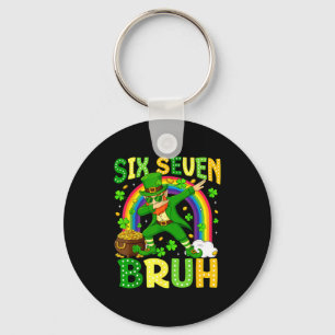 Six Seven Bruh St Patricks Day Leprechaun Dabbing Schlüsselanhänger
