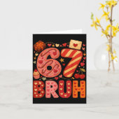 Six Seven Bruh Valentins Herz 67 Süße Kinder Meme  Karte (Gelbe Blume)