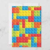 Six Seven Building Blocks Birthday Invitation Einladung (Rückseite)