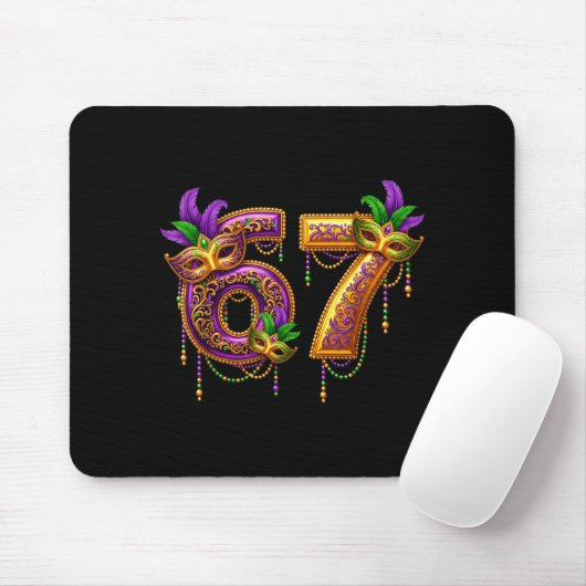 Six Seven Carnaval Festival 67 Meme Funny Mardi Gr Mousepad (Mit Mouse)