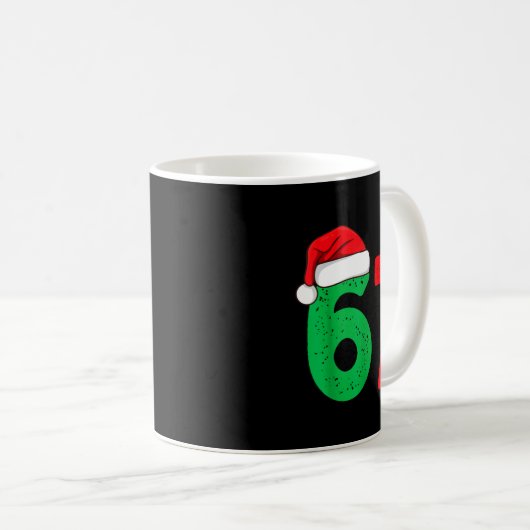 Six Seven Christmas 6 7 Meme Funny Christmas Kaffeetasse (VorderseiteRechts)