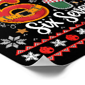 Six Seven Christmas 6 7 Ugly Christmas Sweater Boy Poster (Ecke)