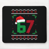 Six Seven Christmas 6 7 Ugly Christmas Sweater Mousepad (Vorne)