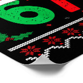 Six Seven Christmas 6 7 Ugly Christmas Sweater Poster (Ecke)