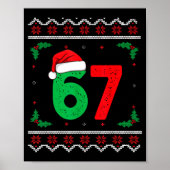 Six Seven Christmas 6 7 Ugly Christmas Sweater Poster (Vorne)