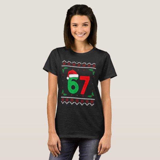 Six Seven Christmas 6 7 Ugly Christmas Sweater T-Shirt (Vorne ganz)