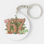 Six Seven Christmas Brain Rot Schlüsselanhänger (Rückseite)