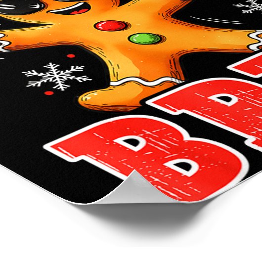 Six Seven Christmas Bruh Funny Gingerbread 6 7 Xma Poster (Ecke)