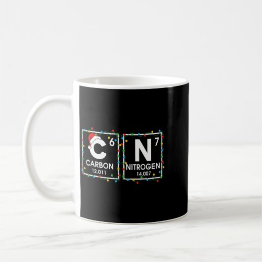 Six Seven Christmas Carbon Nitrogen 67 Funny Scien Kaffeetasse (Links)