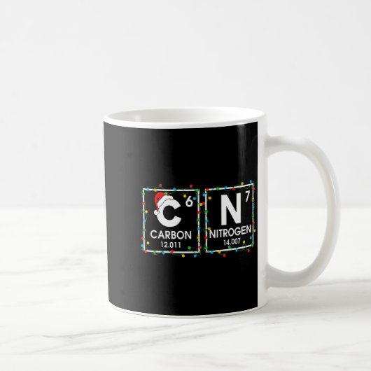 Six Seven Christmas Carbon Nitrogen 67 Funny Scien Kaffeetasse (Rechts)
