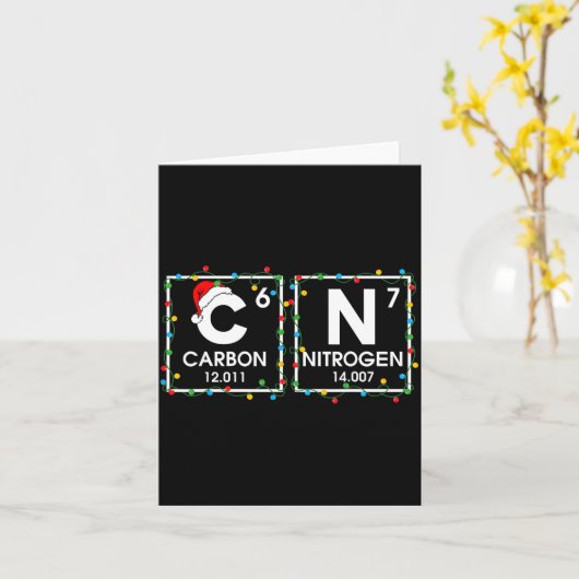 Six Seven Christmas Carbon Nitrogen 67 Funny Scien Karte (Gelbe Blume)