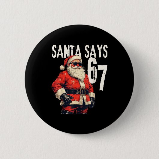 Six Seven Christmas Meme 67 Funny Button (Vorderseite)