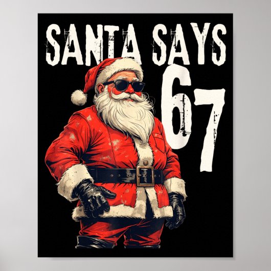 Six Seven Christmas Meme 67 Funny  Poster (Vorne)