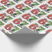 Six Seven Christmas Meme  6 7 67 Funny Xmas red  Geschenkpapier (Ecke)