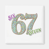 Six Seven Confetti Magnet (Vorne)