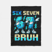 Six Seven Dabbing Cool Meme Bruh 67 Funny Dab Numb Fleecedecke (Vorderseite)