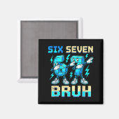 Six Seven Dabbing Cool Meme Bruh 67 Funny Dab Numb Magnet (Vorderseite/Rückseite)
