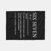 Six Seven Definition Funny 6 7 Meme Sarcastic Humo Fleecedecke (Vorderseite (Horizontal))