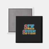 Six Seven Eis-Drip 67 Gen Alpha Lustig Magnet (Vorderseite/Rückseite)