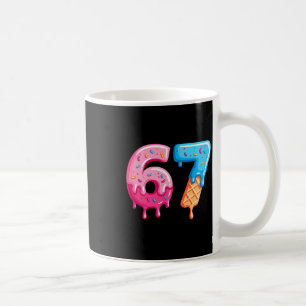 Six Seven Eis Drip Cool Meme 67 Lustige Zahl Kaffeetasse