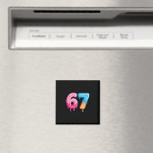 Six Seven Eis Drip Cool Meme 67 Lustige Zahl Magnet (In Situ (Geschirrspüler))