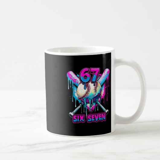 Six Seven Eis Drip Gen Alpha Slang 6 7 Trend Kaffeetasse (Rechts)