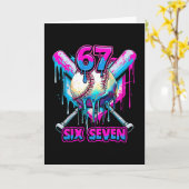 Six Seven Eis Drip Gen Alpha Slang 6 7 Trend Karte (Gelbe Blume)