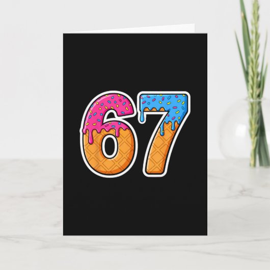 Six Seven Eis Drip Gen Alpha Slang 6 7 Trend Karte (Vorderseite)