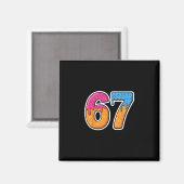 Six Seven Eis Drip Gen Alpha Slang 6 7 Trend Magnet (Vorderseite/Rückseite)