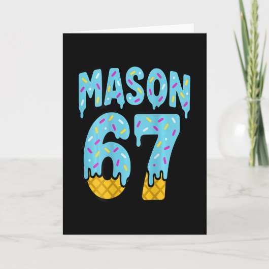 Six Seven Eis Drip Mason 67 Meme Halloween ( Karte (Vorderseite)
