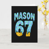 Six Seven Eis Drip Mason 67 Meme Halloween ( Karte (Gelbe Blume)