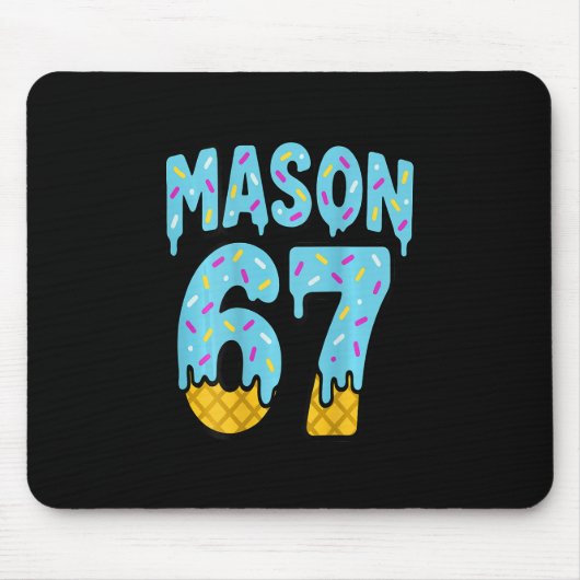 Six Seven Eis Drip Mason 67 Meme Halloween ( Mousepad (Vorne)