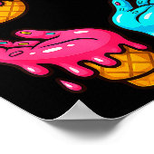 Six Seven Eis-Drip-Meme 67 Lustig Gen Alpha S Poster (Ecke)