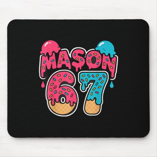 Six Seven Eis Drip Sport 67 Lustig Mason Meme Mousepad (Vorne)