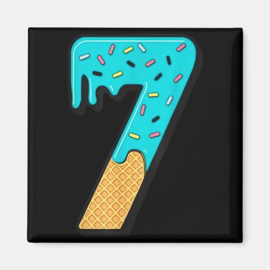 Six Seven Eiscreme 67 Lustig Mason Meme Einfaches Magnet (Vorne)
